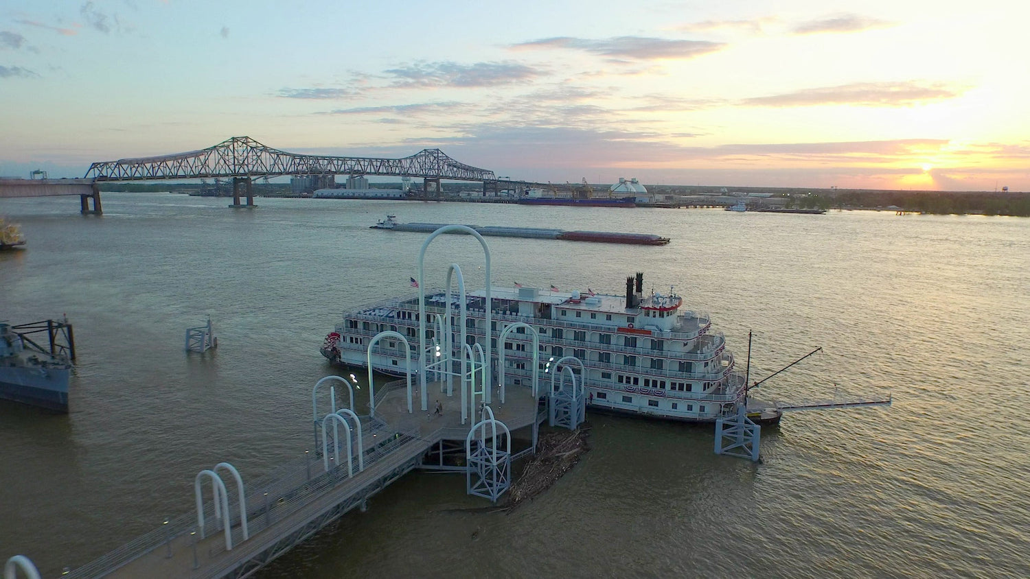 Baton Rouge aerial stock footage video