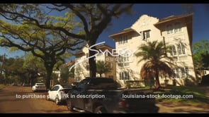 1068 driving down St Charles Ave in New Orleans stock footage video
