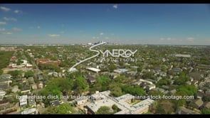 1059 aerial drone New Orleans skyline in distance