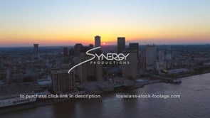 1382 Cinematic aerial downtown New Orleans