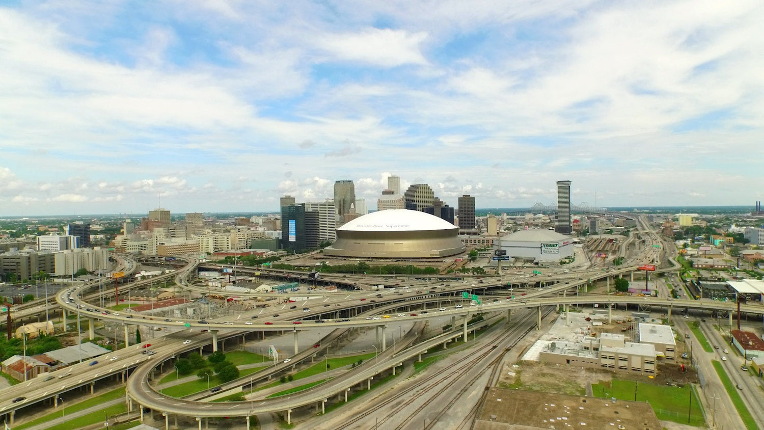 New Orleans Aerial stock footage video