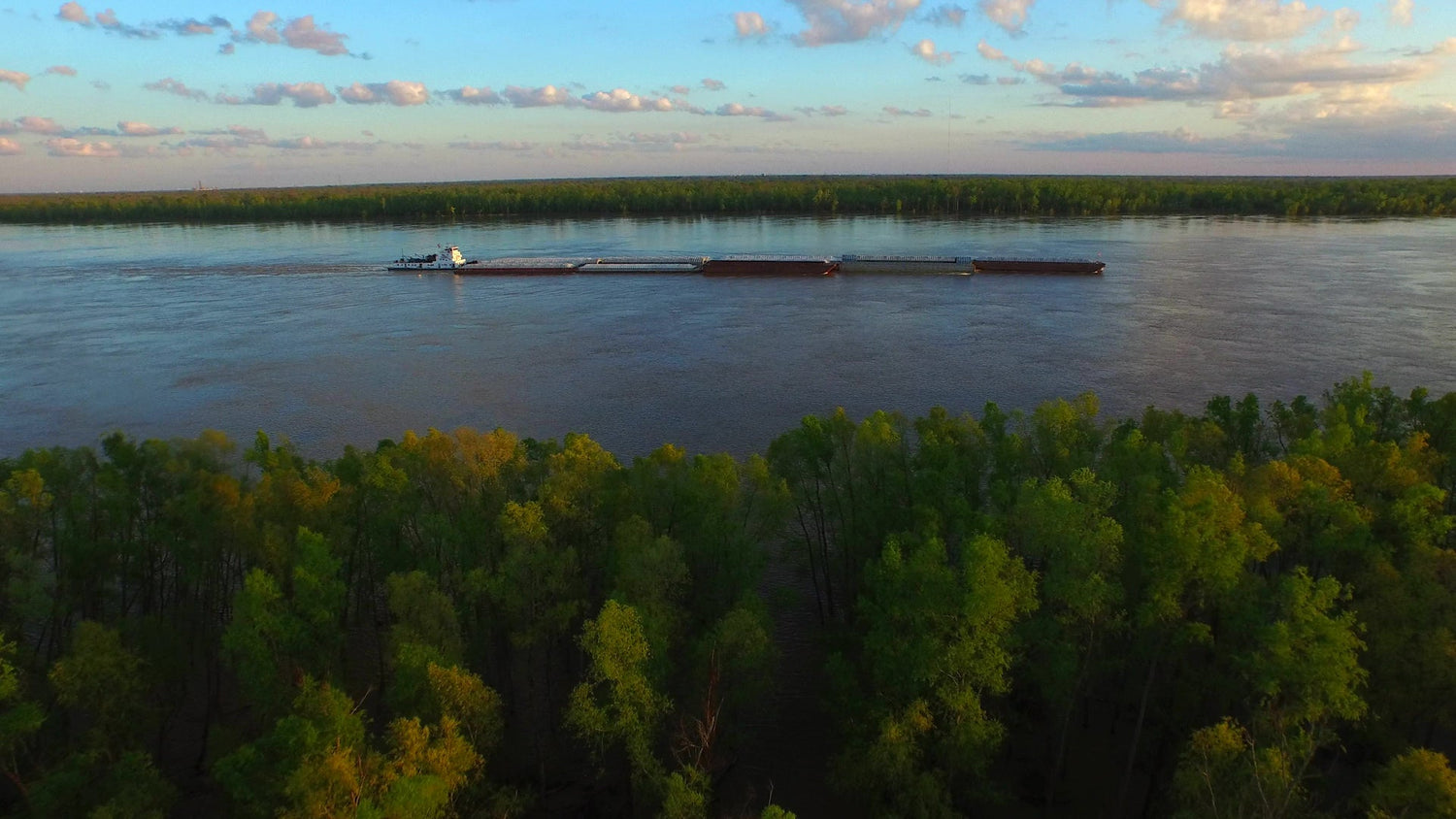 Mississippi river aerial stock footage video