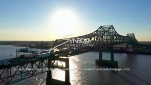 2530 Nice Baton Rouge bridge over Mississippi River aerial view