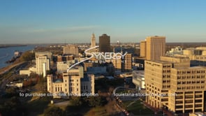 2550 nice aerial view Baton Rouge skyline at sunset