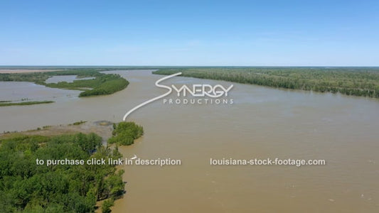 2727 mississippi river empties into atchafalaya river aerial view