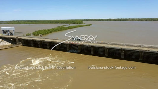 2734 old river control structure Louisiana Atchafalaya river basin aerial