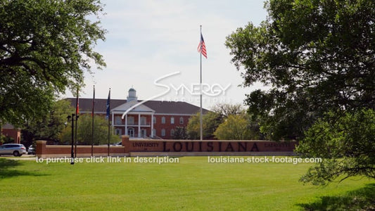2763 Lafayette Louisiana ULL college campus stock footage video