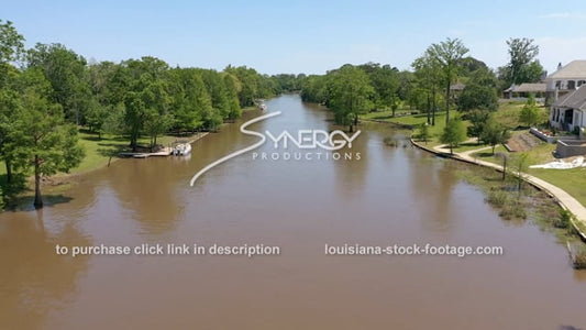2790 Epic aerial Vermilion River in Lafayette Louisiana