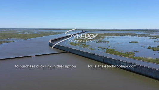2840 Nice aerial New Orleans hurricane flood protection system