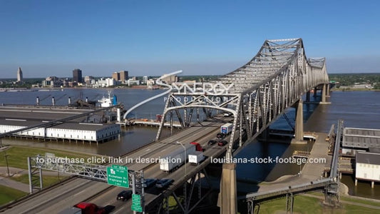 2976 Baton Rouge traffic dramatic aerial view