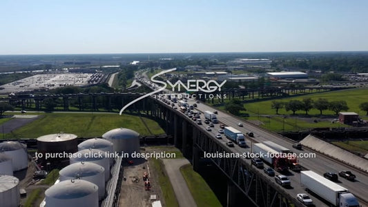 2992 traffic congestion backed up going into Baton Rouge Louisiana video footage