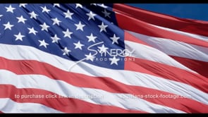 1286 low angle american flag with fast slow motion pan