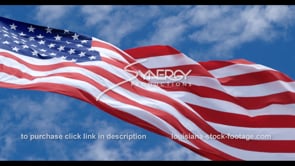 1280 slow motion american flag dramatic angle