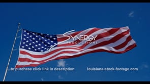 1273 American flag with blue sky