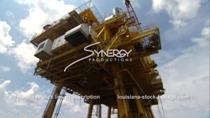 0468 WS low angle oil gas platform offshore Texas Louisiana coast