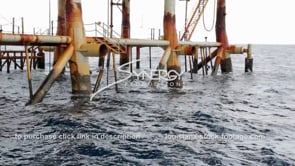 0453 decommissioned oil rig gas platform legs offshore