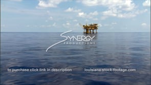 0443 offshore oil rig gas platform in blue water deep water
