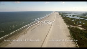 0538 Nice aerial restored Louisiana coastal coastline beach