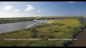 0544 Louisiana marsh wetland aerial drone low altitude angle