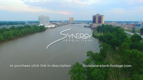 1234 aerial drone video Shreveport casinos and red river