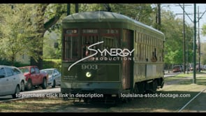 1087 New Orleans Louisiana streetcar stock footage