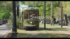 1082 Nice New Orleans streetcar stock footage video