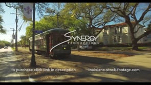 1065 New Orleans streetcar video stock footage