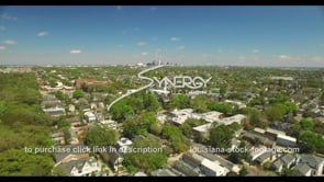 1061 aerial drone over New Orleans skyline dolly out