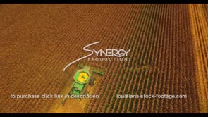 1036 birds eye view of corn harvest drone aerial