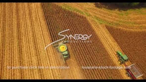 1034 corn harvesting stock footage aerial view