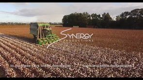 0915 cotton farmer harvesting nice tracking aerial