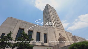 0003 Louisiana state capitol time lapse low angle