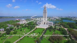 0024 super awesome drone aerial of louisiana state capital daytime view