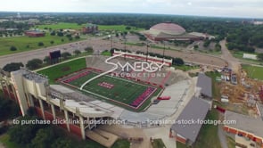 0026 nice aerial drone view arc cajun field football stadium Lafayette Louisiana