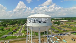 0048 Nice aerial drone monroe louisiana water tower dolly right