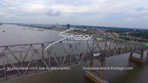 0088 Baton Rouge Louisiana Mississippi river bridge aerial drone left 1