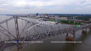0091 Baton Rouge downtown aerial from Mississippi river bridge drone right 2