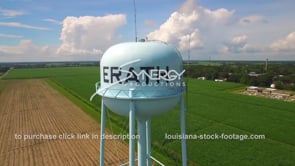 0122 Aerial Orbit around Erath Louisiana water tower