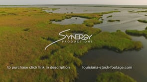 0158 Slow moving drone Louisiana coastal marsh erosion
