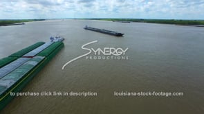 0168 Mississippi river tug boat barge traffic