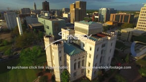 0190 aerial ascent old state capital in downtown baton rouge