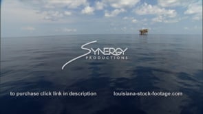 0464 oil rig gas platforms in deep water off louisiana