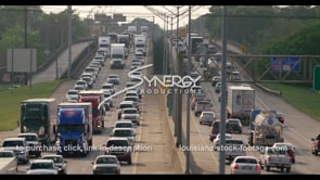 0425 Epic Baton Rouge interstate traffic stock footage