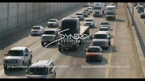 0409 WS Major Baton Rouge interstate traffic pan right stock video footage