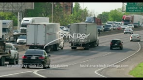 0402 ambulance on Baton rouge interstate 10 rush hour traffic stock video footage