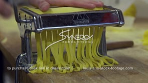 0377 homemade fettuccine noodles slow motion