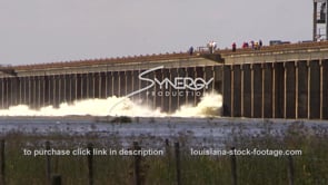 1311 Epic flood waters of Mississippi River at morganza spillway opening