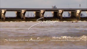 1340 low angle as water pours over bonnet carre spillway