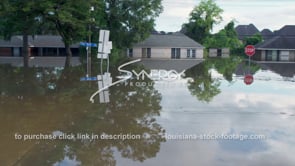 0273 Pan of houses in deep flood water