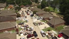 0281 WS aerial devastating flood cleanup effort